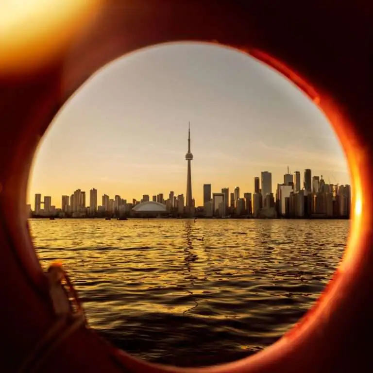 Sunset from a private charter in Toronto