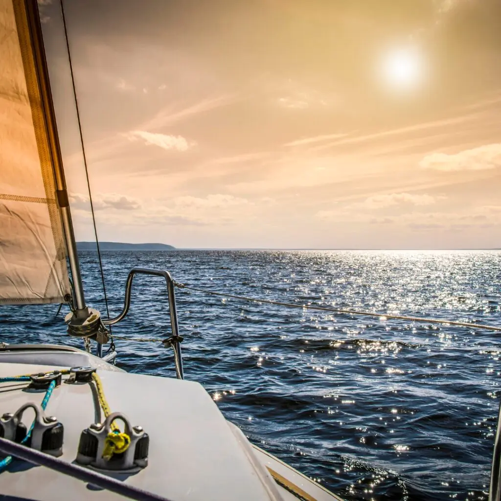 Sunset from a private charter in Toronto