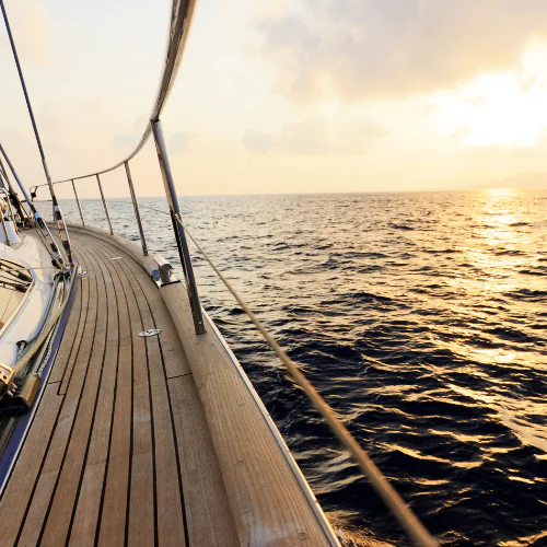 Sunset from a private charter in Toronto